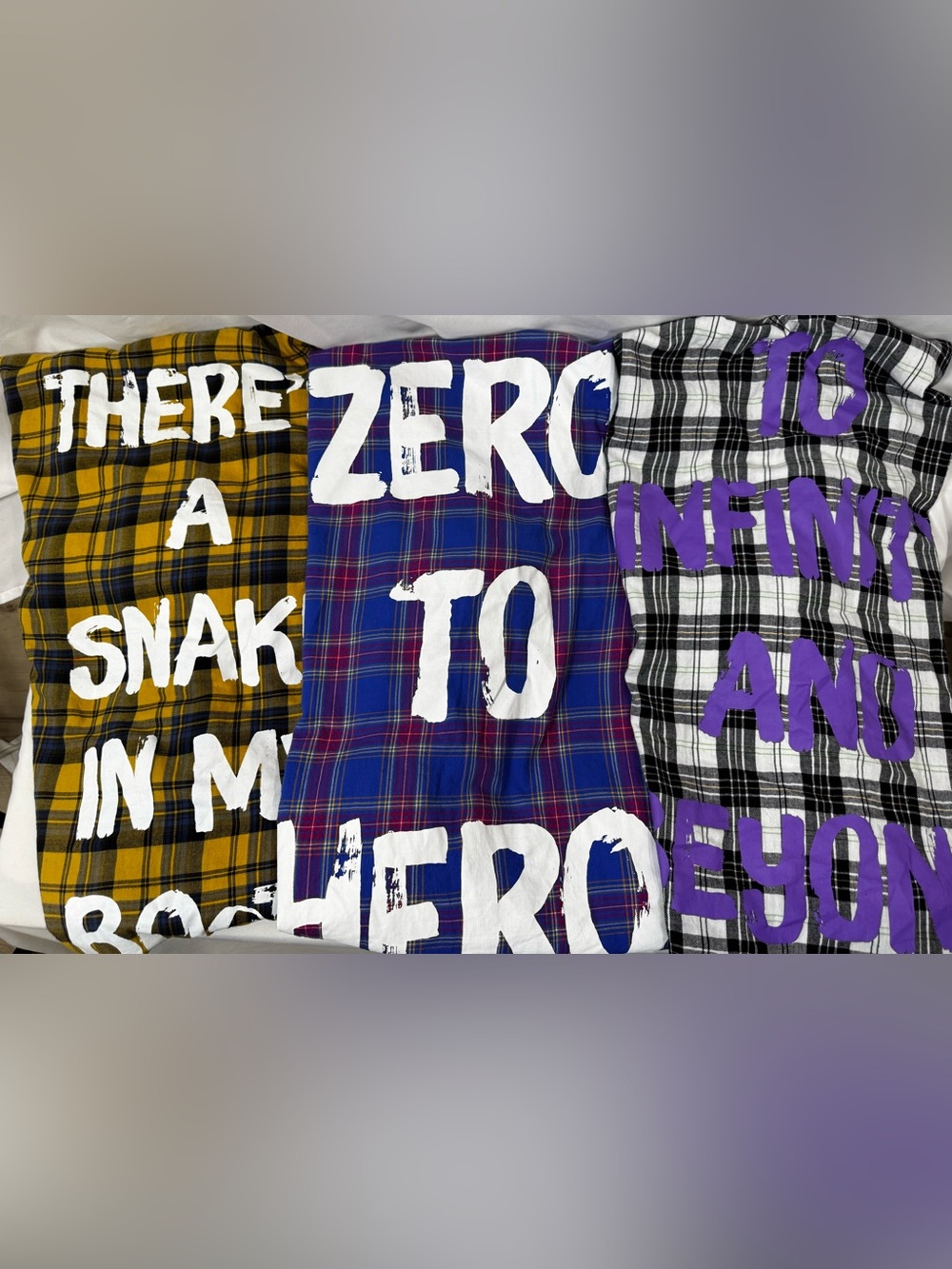 Set of 3 Cakeworthy Disney/Pixar long sleeve button up flannel size 4X all